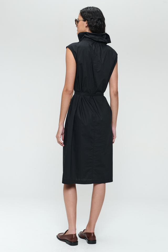Dress poplin cotton blend Dress poplin cotton blend | Black