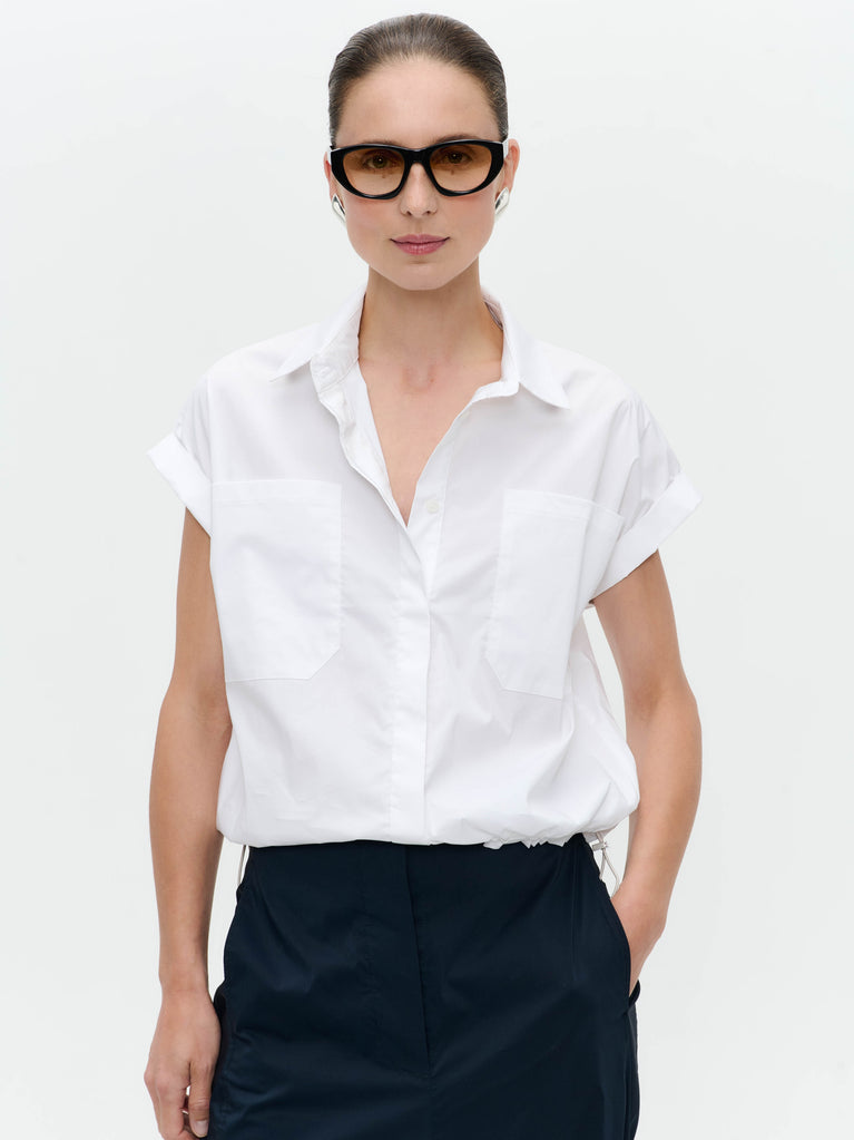 Renate poplin blouse | White