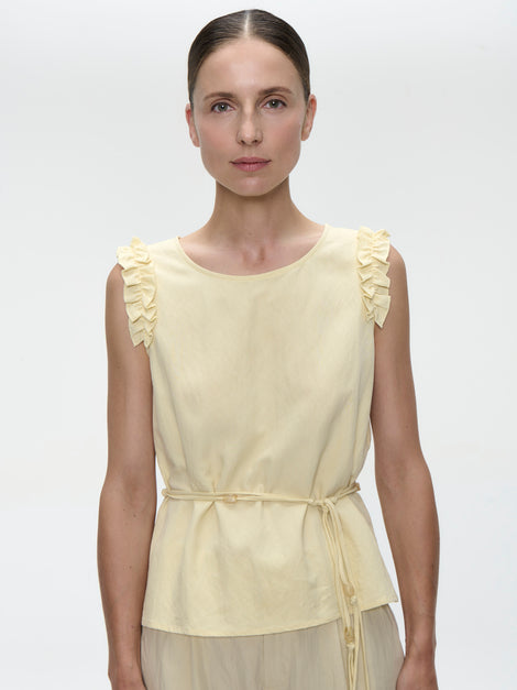 Masako viscose mix top | Yellow