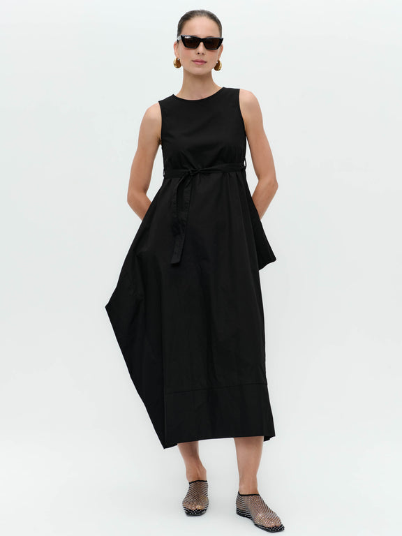Poplin dress T747 | Black