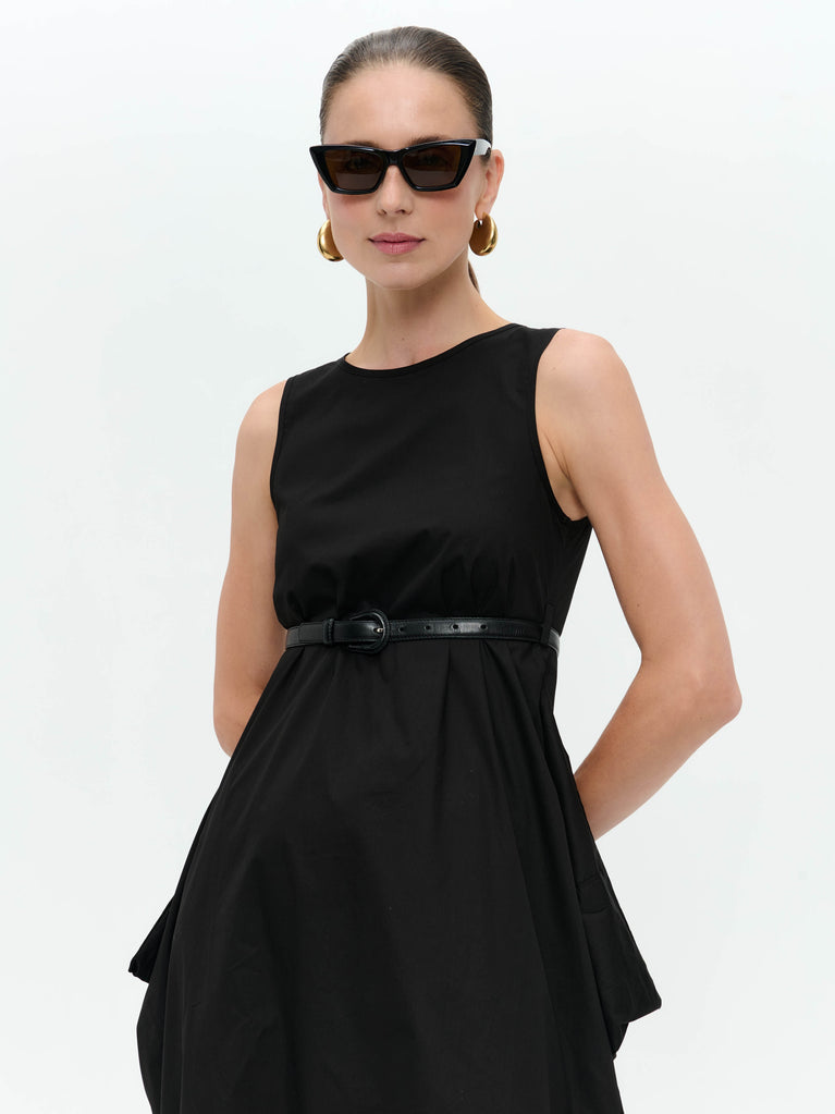 Poplin dress T747 | Black