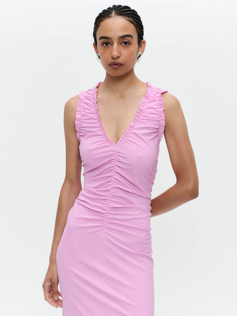 Romana dress technical jersey long | Pink