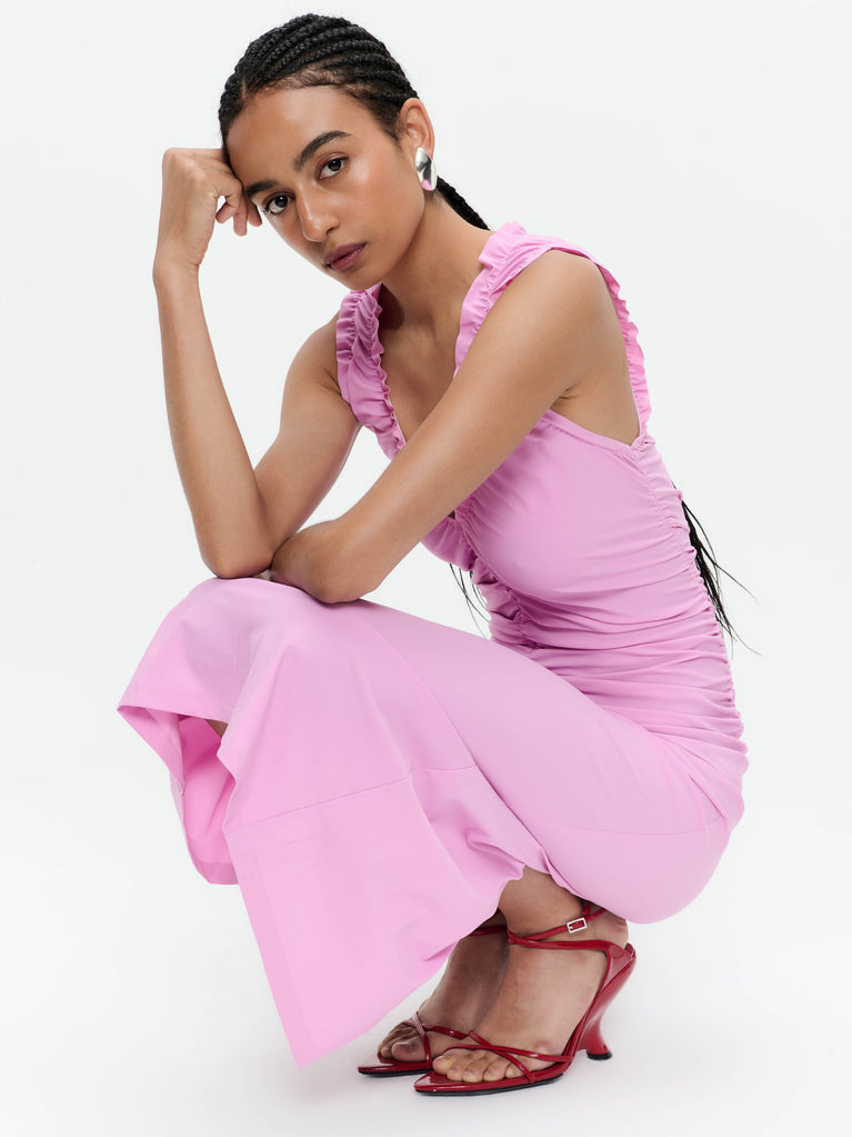 Romana dress technical jersey long | Pink