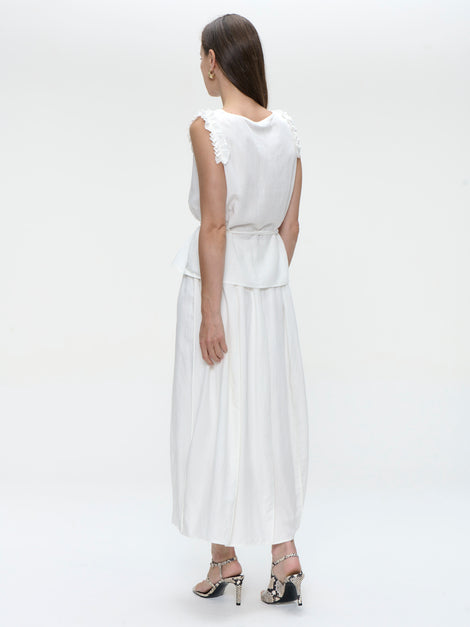 Mariko viscose skirt | White
