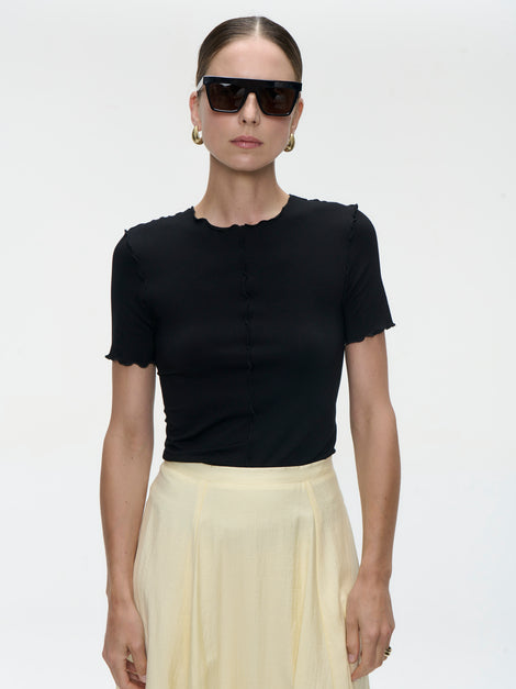 Joyce viscose top | Black