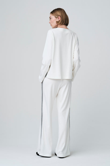 Lucifero pants soft Punto Milano jersay | Panna