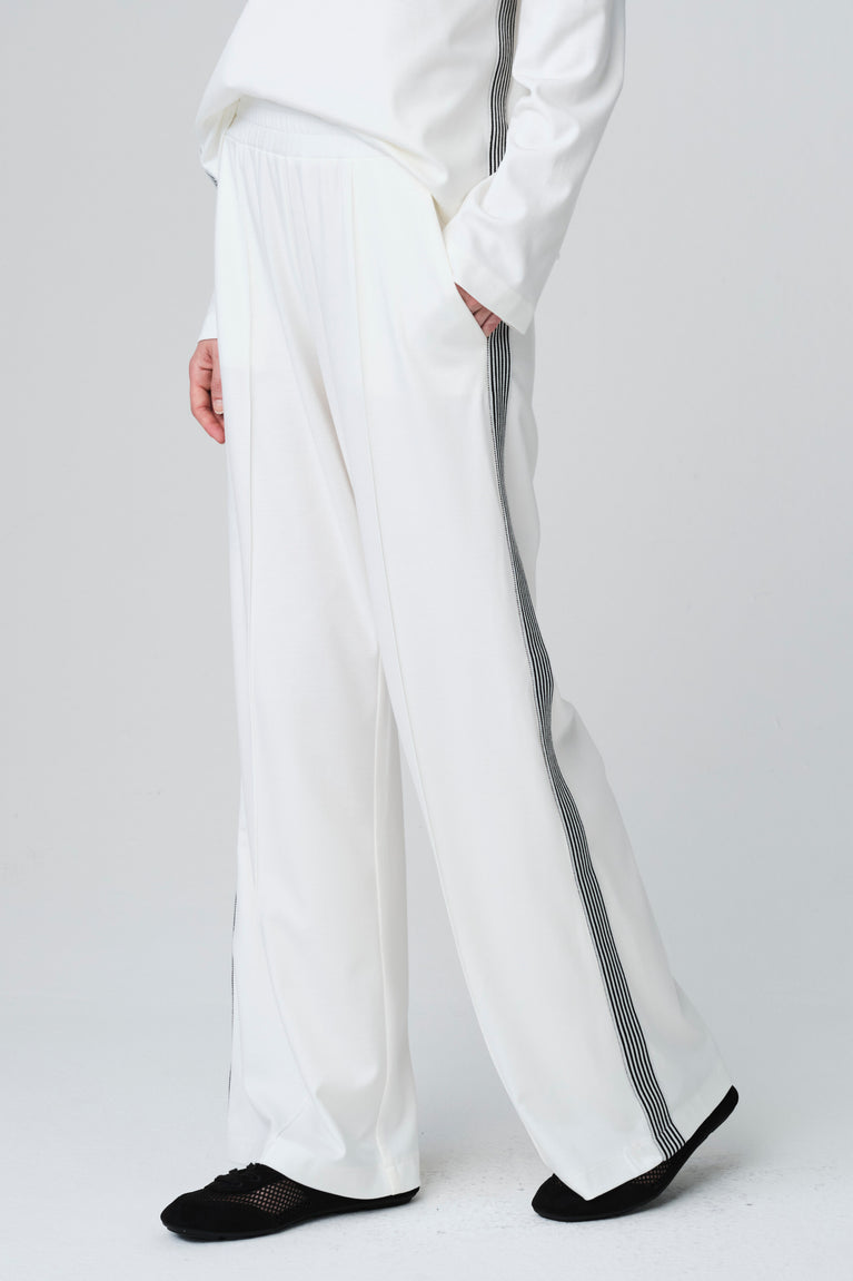 Lucifero pants soft Punto Milano jersay | Panna