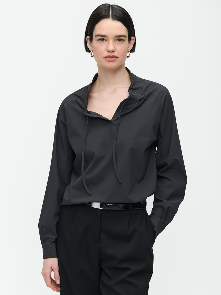 Dora Top Technical Jersey | Dark Grey