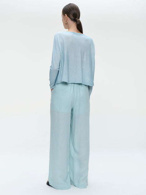 Pullover cotton dyed 3404 | Pastel Blue