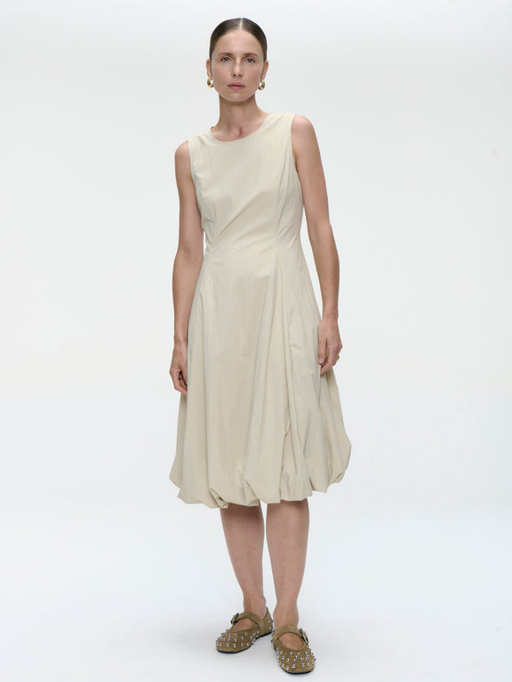 Satomi tafeta dress | Beige