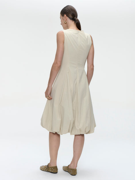 Satomi tafeta dress | Beige