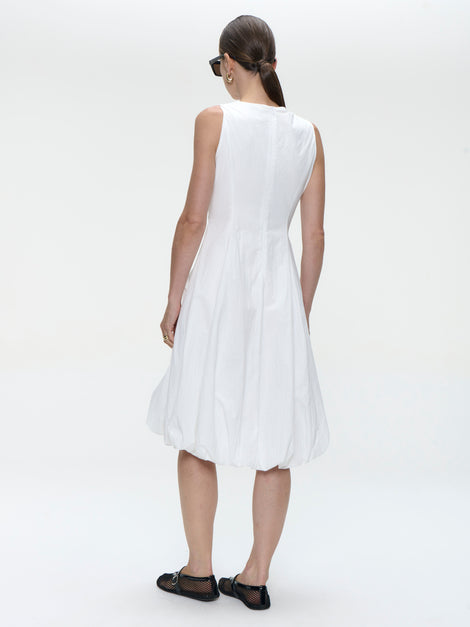 Satomi tafeta dress | White