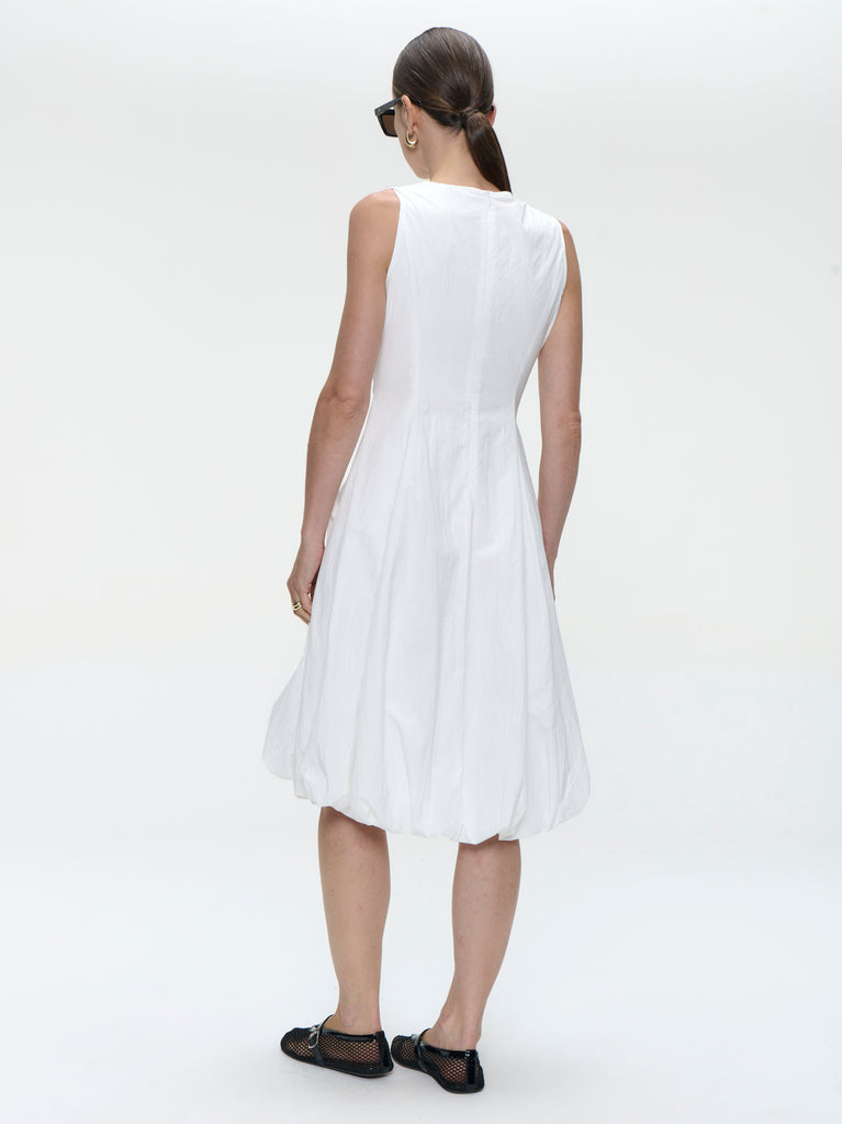 Satomi tafeta dress | White