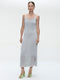Knit Viscose lurex Dress E23107R | Silver