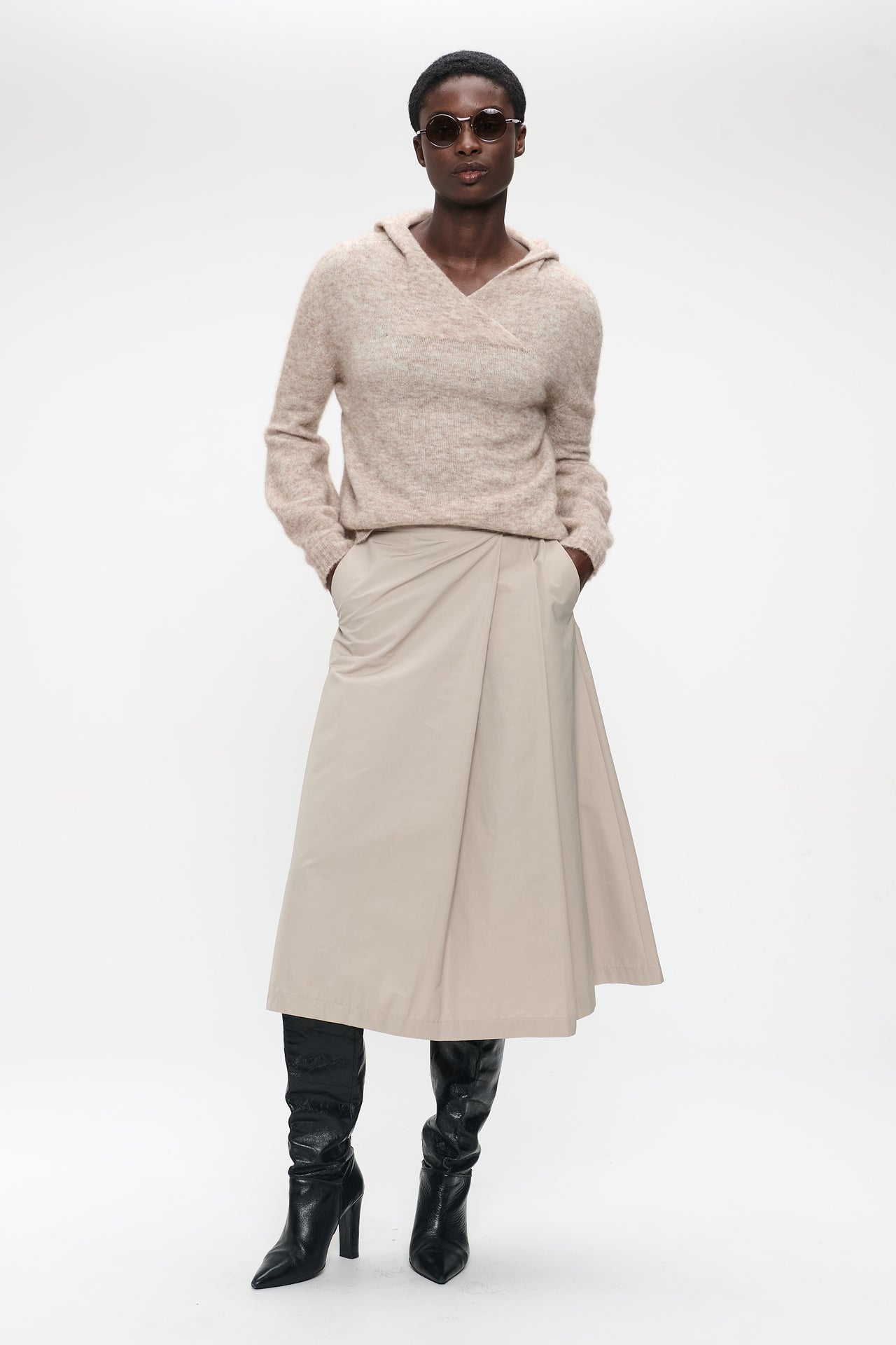 Alissa taffeta skirt Alissa taffeta skirt | Beige