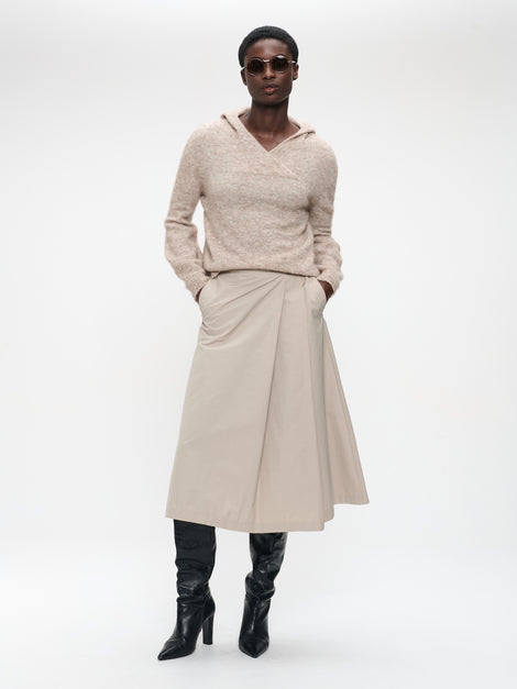 Alissa taffeta skirt | Beige