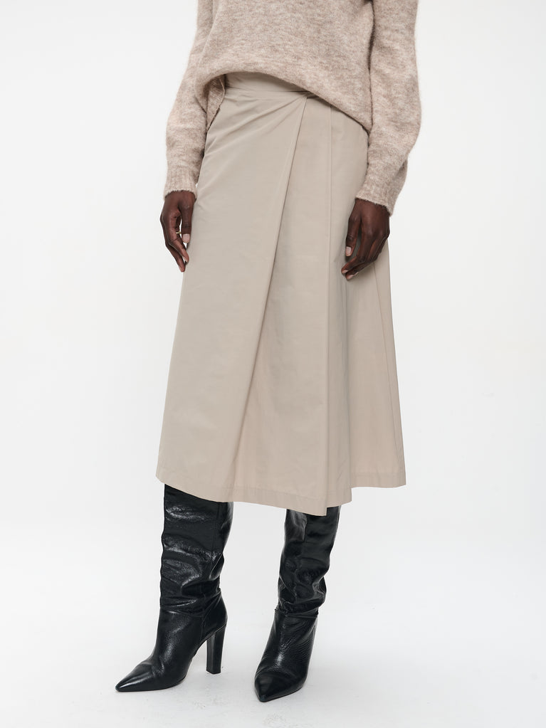 Alissa taffeta skirt | Beige