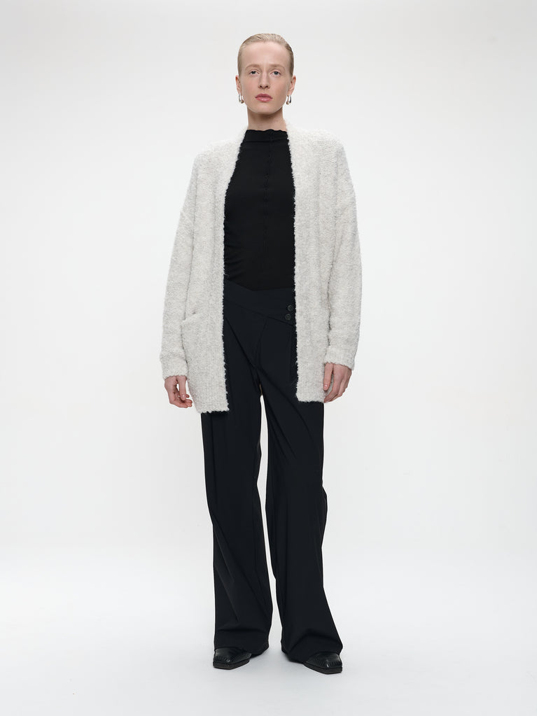 Cardigan boucle 25574 | Light Grey
