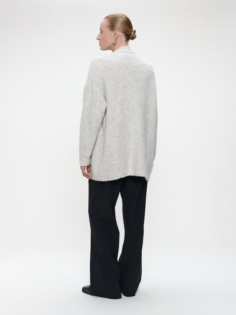 Cardigan boucle 25574 | Light Grey