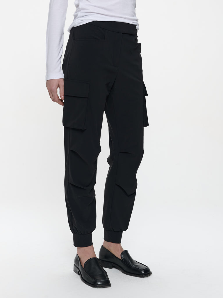 Marita pants brush tech jersey | Black