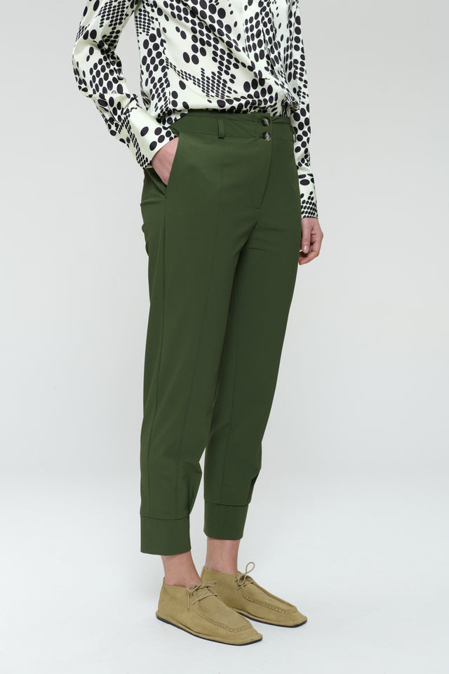 Delia structure technical jersey pants Delia structure technical jersey pants | Oliva green