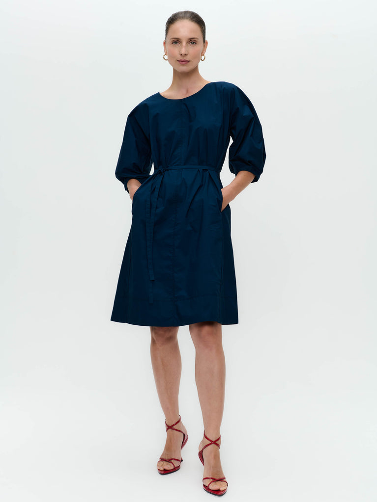 Crisalide cotton dress | Dark Blue