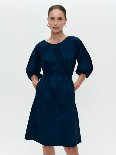 Crisalide cotton dress | Dark Blue