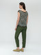 Delia structure technical jersey pants | Oliva green