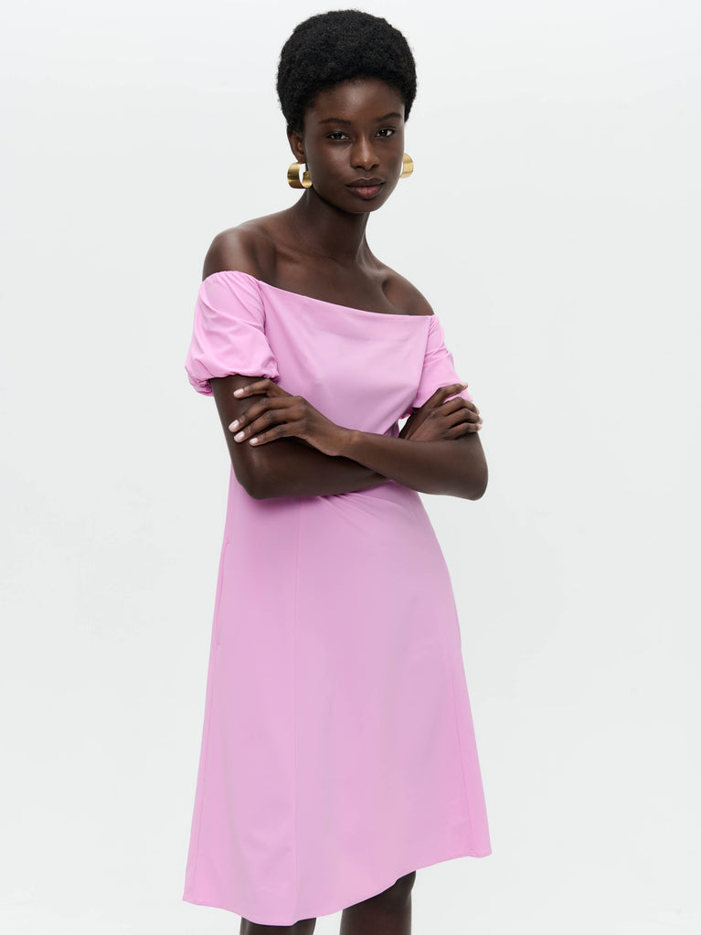 Goldie dress technical jersey | Pink