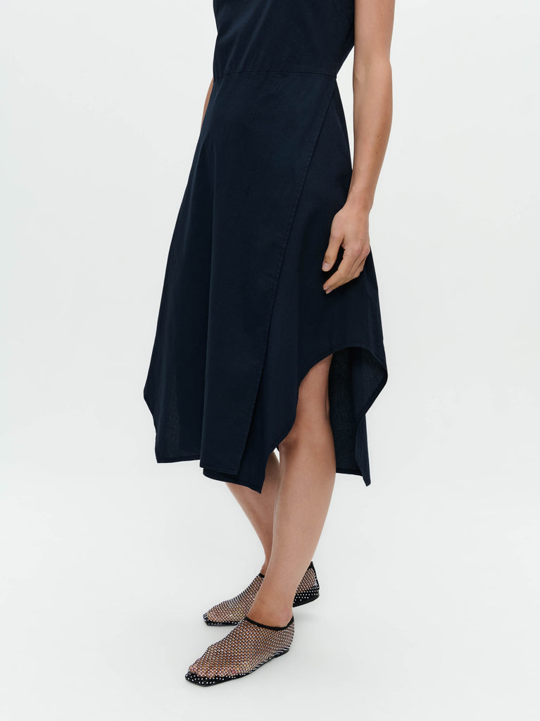 Cotton dress T549 | Dark Blue