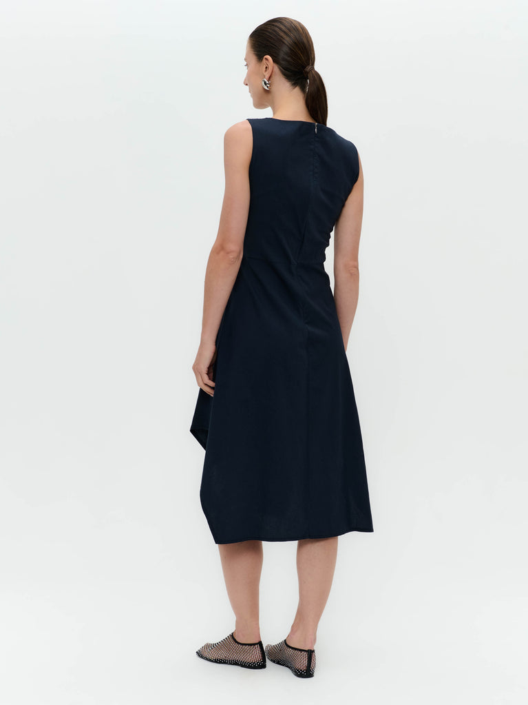 Cotton dress T549 | Dark Blue