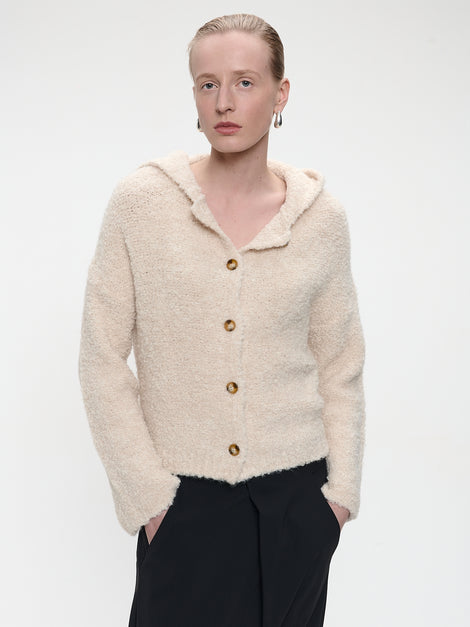 Hoody boucle cardigan 1086 | Off White