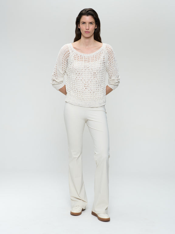 Summer cotton pullover 25041 | Off White