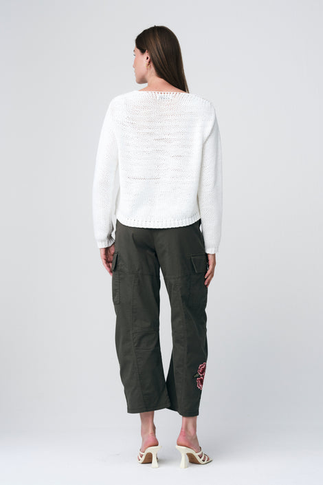 Fancy cotton Pullover E20197S | Off White