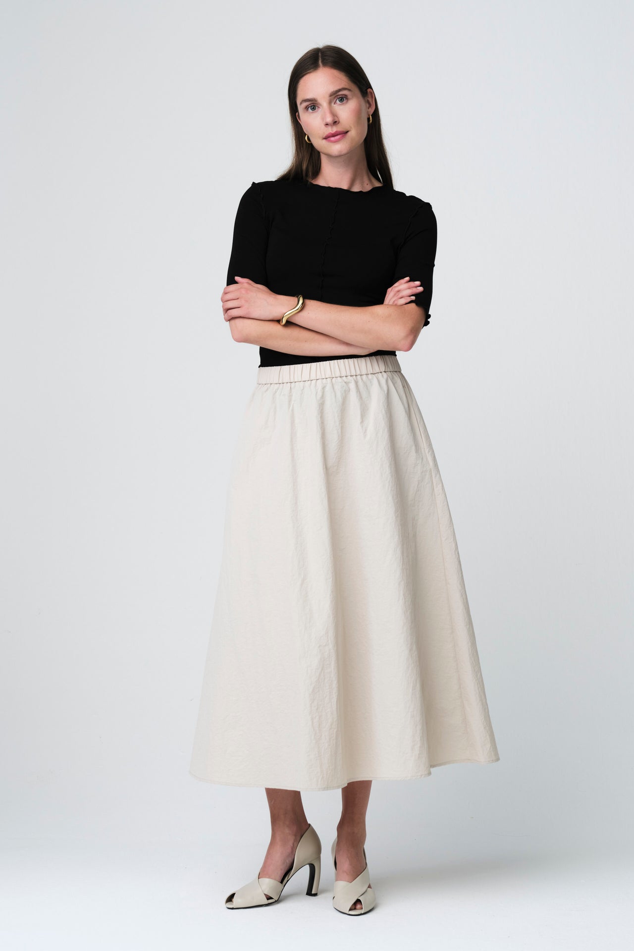Haruna taffeta skirt Haruna taffeta skirt | Light Grey