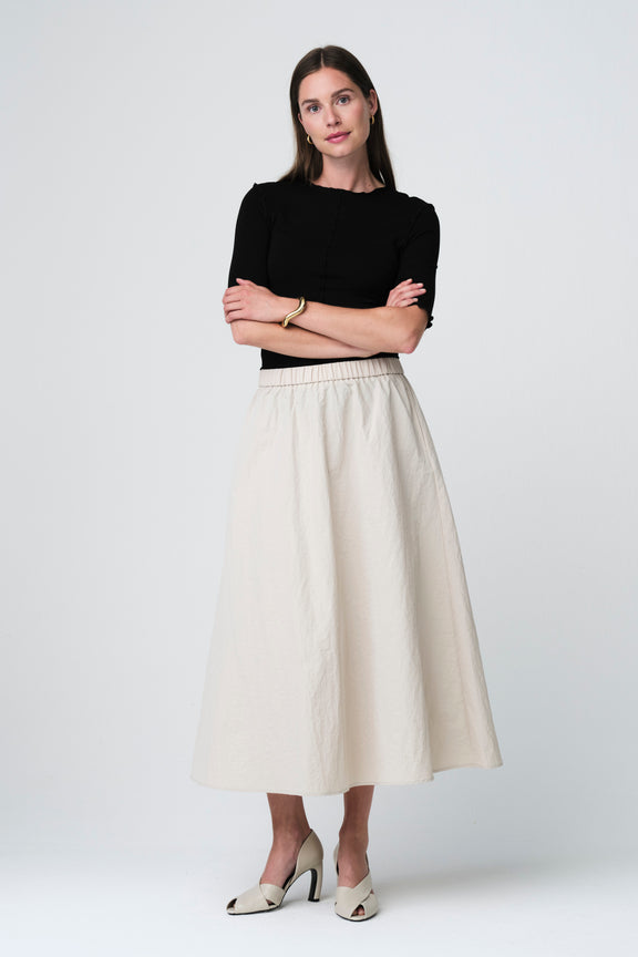 Haruna tafeta skirt | Light Grey
