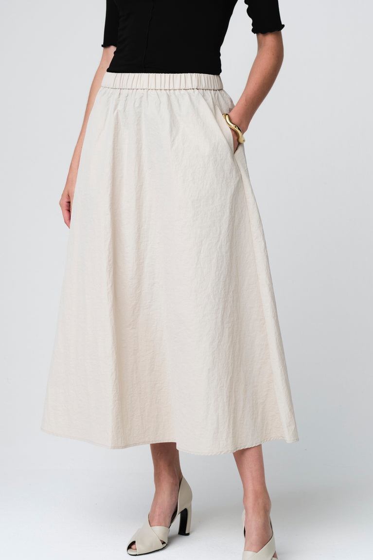 Haruna tafeta skirt | Light Grey