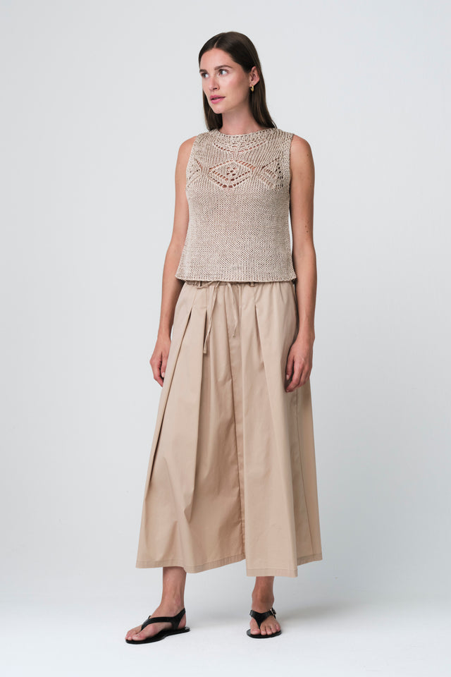 Sequined hole top 25052 Sequined hole top 25052 | Beige