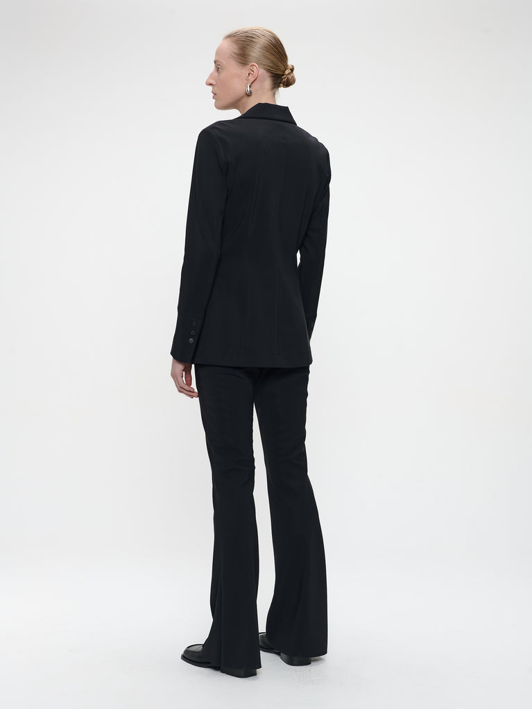 Viena blazer bonded tech jersey | Black