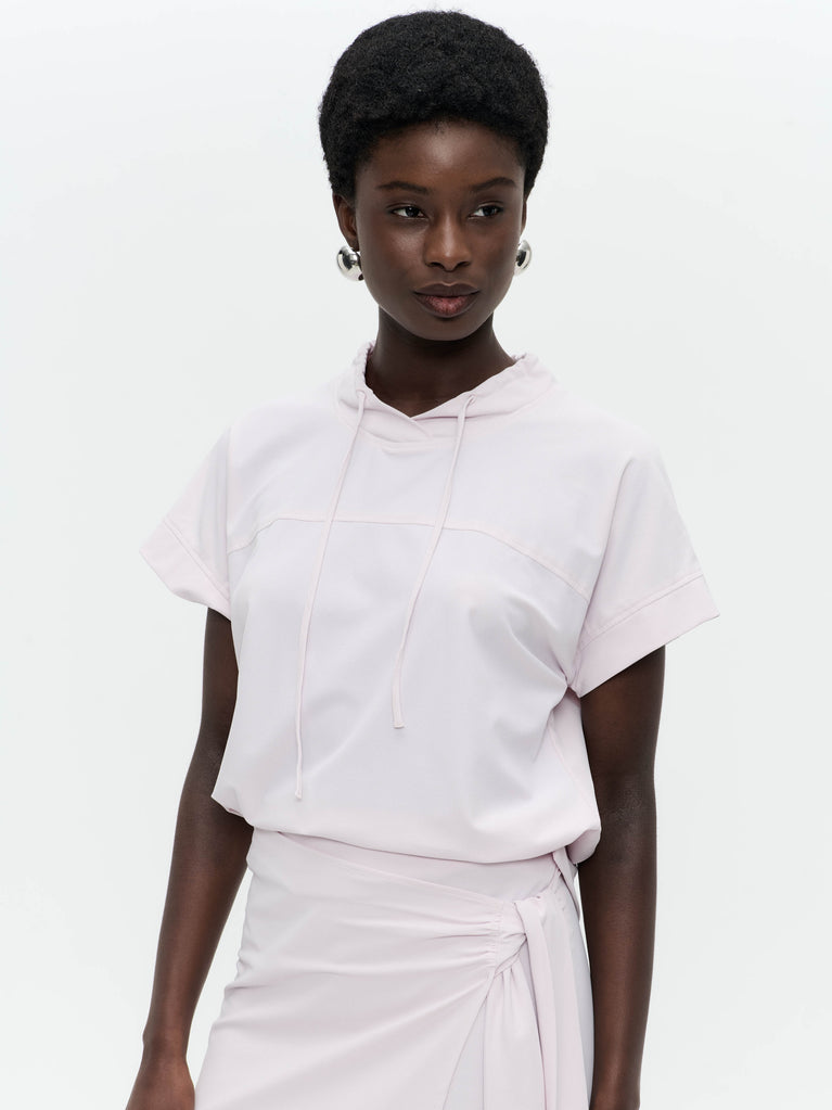 Lucca top technical jersey | Light Pudra