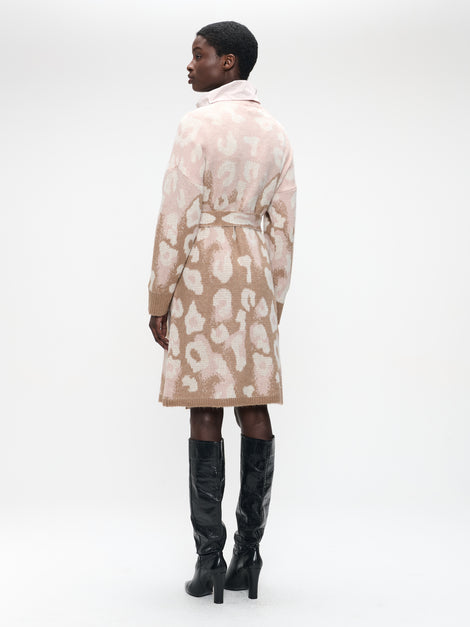 Animal print Cardigan 1138 | Camel