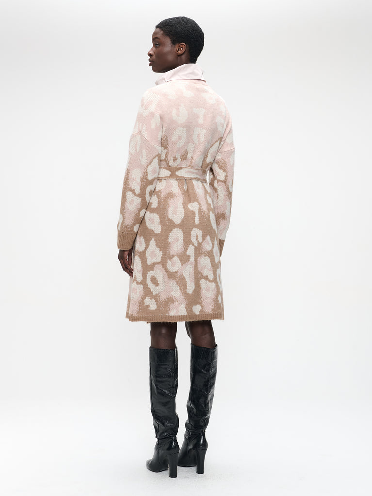 Animal print Cardigan 1138 | Camel