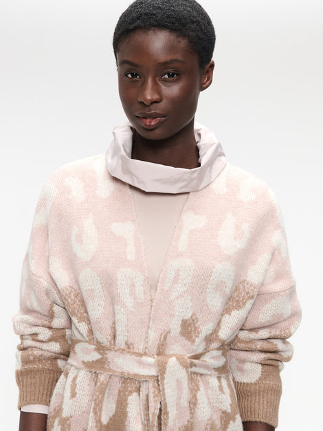 Animal print Cardigan 1138 | Camel