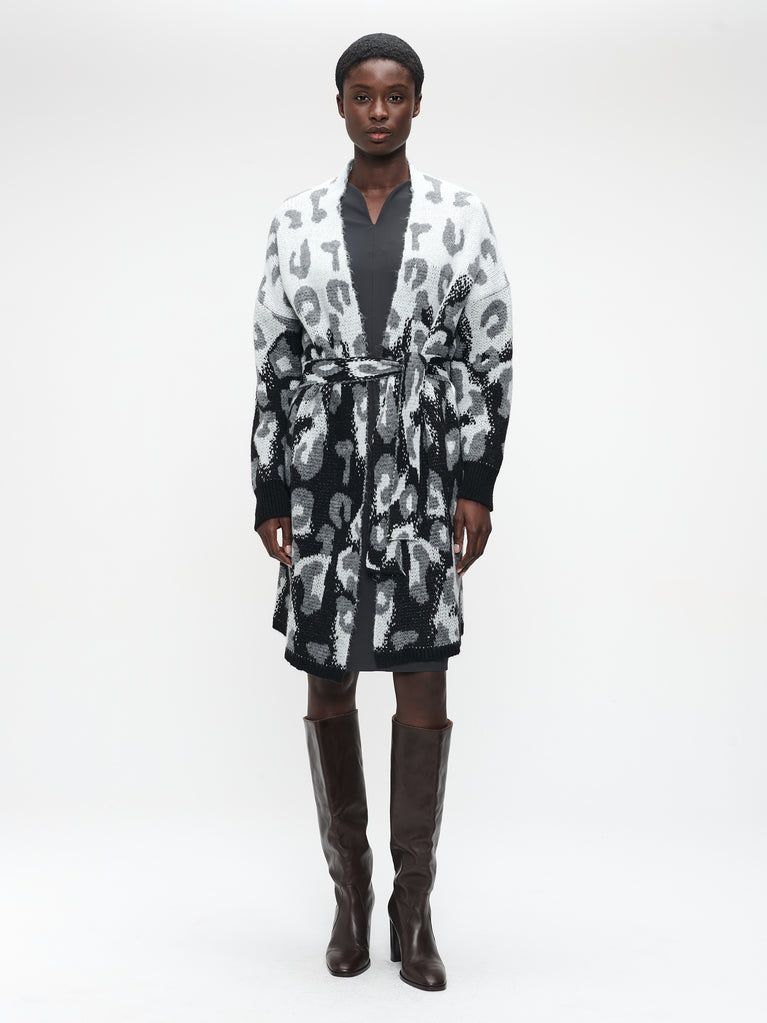 Animal print Cardigan 1138 | Black