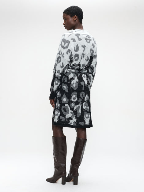 Animal print Cardigan 1138 | Black