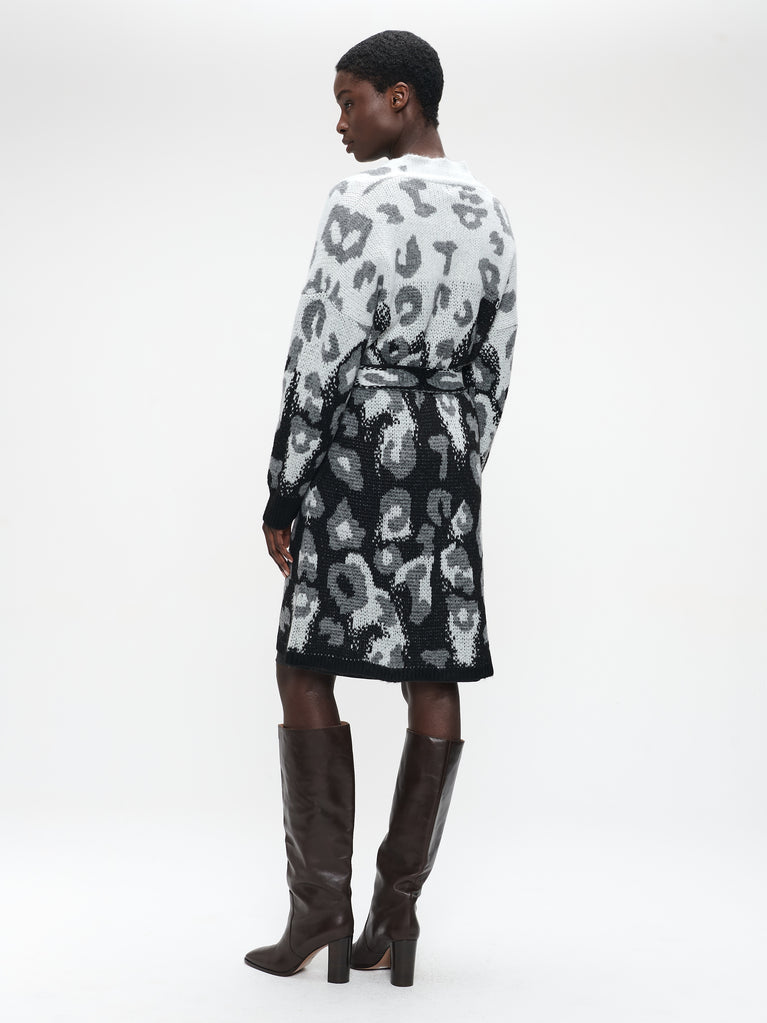 Animal print Cardigan 1138 | Black