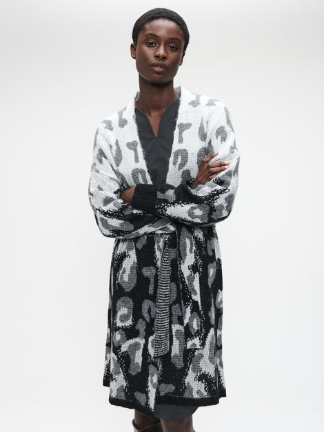 Animal print Cardigan 1138 | Black