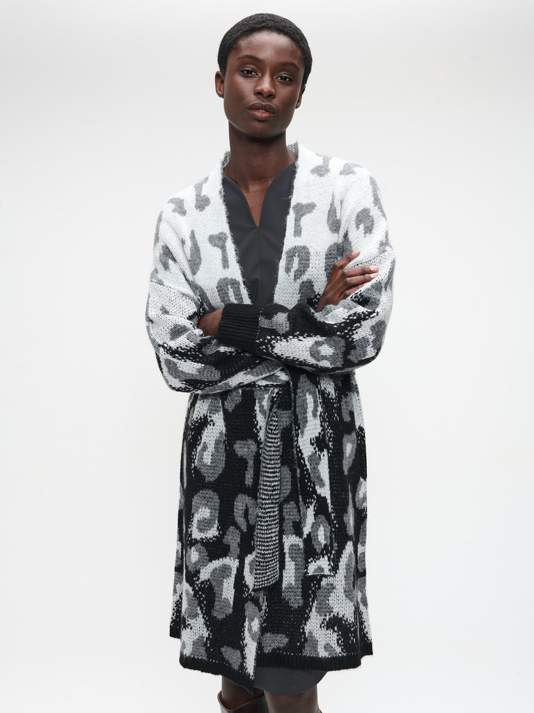 Animal print Cardigan 1138 | Black