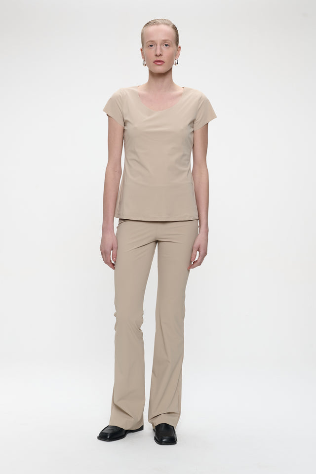 Pants Eliya easy wear flair Technical Jersey Pants Eliya easy wear flair Technical Jersey | Sand