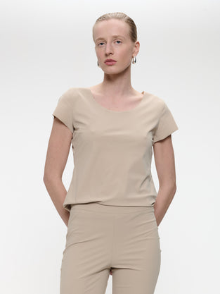T shirt Sara Easy Wear Technical Jersey | Sand